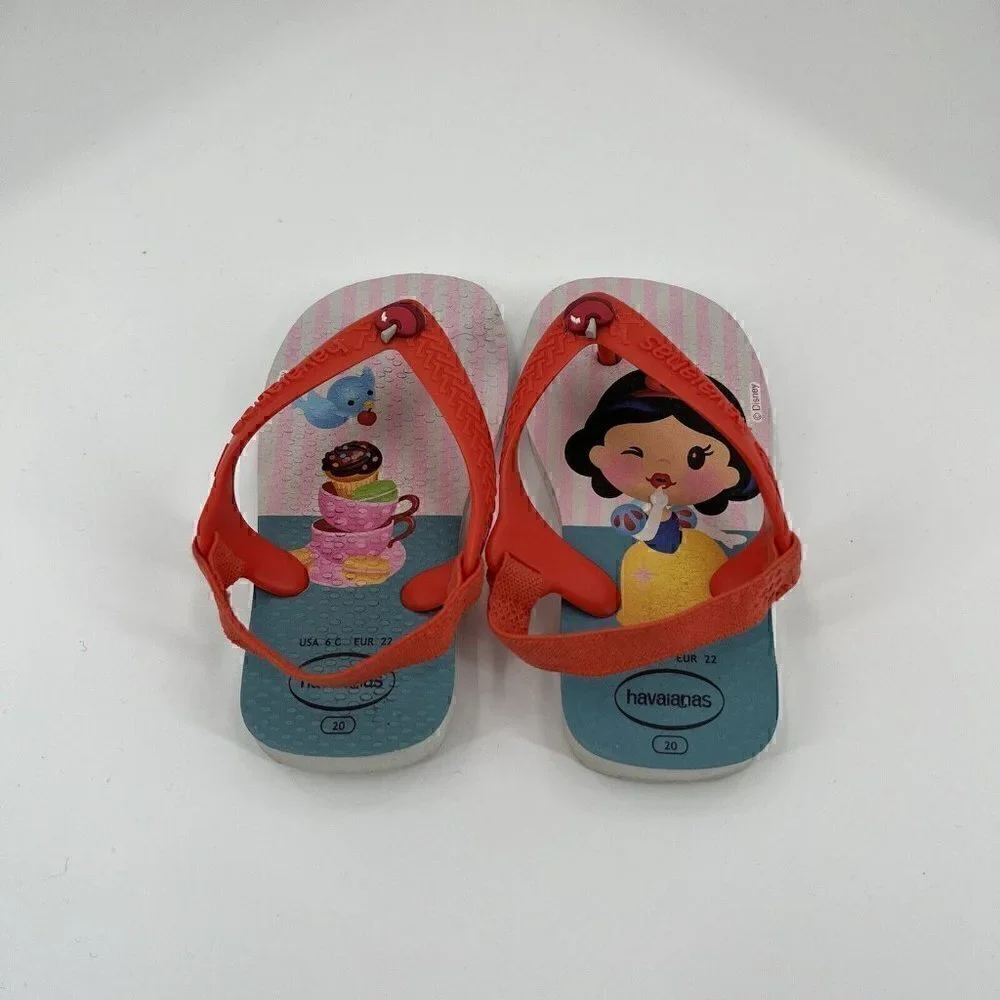 Havaianas Disney Snow White Strap Flip Flops Girls Toddler Size 6C Sandal